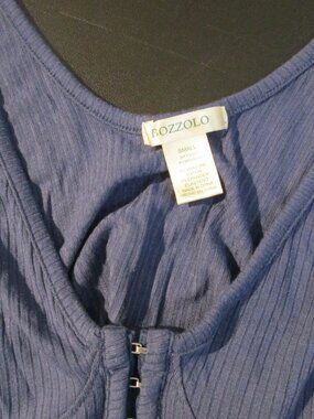 Juniors sz S halter top by Bozzolo navy blue
